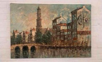Schilderij schilder ten Pas te Pas uit de Haagse school. beschikbaar voor biedingen