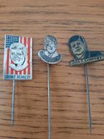 3 John F Kennedy speldjes, Verzamelen, Speldjes, Pins en Buttons, Gebruikt, Ophalen of Verzenden, Speldje of Pin, Stad of Land