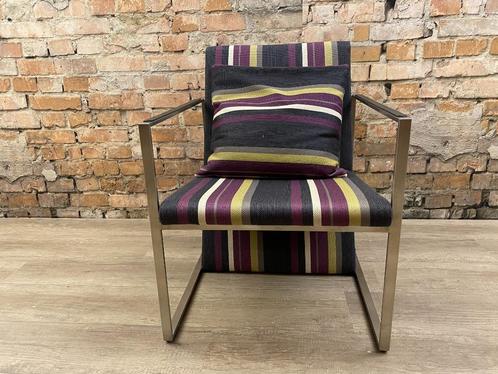 Arco Spine bij TheReSales, Huis en Inrichting, Fauteuils, Zo goed als nieuw, Metaal, Stof, 50 tot 75 cm, Minder dan 75 cm, Ophalen of Verzenden