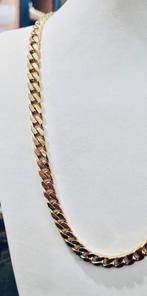 Geel Gouden Ketting Cuban Gourmetschakel 14 KRT // 56 CM, Goud, Ophalen, Geel