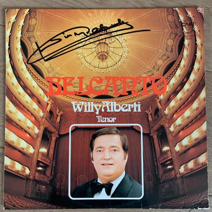Willy Alberti - Belcanto LP - Gesigneerd / Handtekening, Cd's en Dvd's, Vinyl | Nederlandstalig, Gebruikt, Overige genres, 10 inch