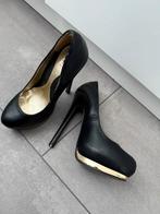 Maat 35 hakken zwart met goud, Ophalen of Verzenden, Zo goed als nieuw