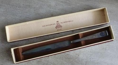 Zilveren brievenopener rijkspolitie gedateerd 06-08-1965, Antiek en Kunst, Antiek | Goud en Zilver, Zilver, Ophalen of Verzenden