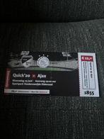 Quick ‘20 - Ajax ticket, Verzamelen, Sportartikelen en Voetbal, Ophalen of Verzenden