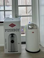 Wesco Pushboy Pushboy 50L prullenbak Mat Wit, Verzenden, Nieuw, 40 liter of meer, Metaal