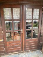 Hardhouten ( Merbau ) deuren/ raam., Doe-het-zelf en Verbouw, Kozijnen en Schuifpuien, Overige typen, 150 tot 225 cm, Gebruikt