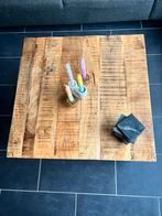 Mango houten salontafel, Huis en Inrichting, Tafels | Salontafels, 50 tot 100 cm, Minder dan 50 cm, Industrieel, Metaal
