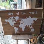 map of the world  hout, Gebruikt, Ophalen of Verzenden