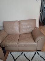 Leren bruine tweezits bank GRATIS AF TE HALEN, Huis en Inrichting, Ophalen, Gebruikt, 150 tot 200 cm, Tweepersoons