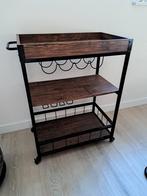 Hoogwaardige keukentrolley / serveerwagen Walnoot *Als nieuw, Ophalen, Zo goed als nieuw, 75 cm of meer, 60 cm of meer