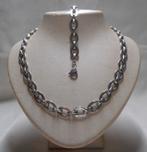 Zilveren set collier + armband MEXX nr.373, Verzenden, Zo goed als nieuw, Zilver, Zilver