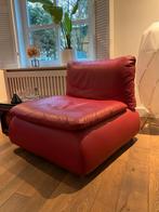 2 lounge auteuils  echt leder rood, Ophalen, Gebruikt, Minder dan 75 cm, Stof
