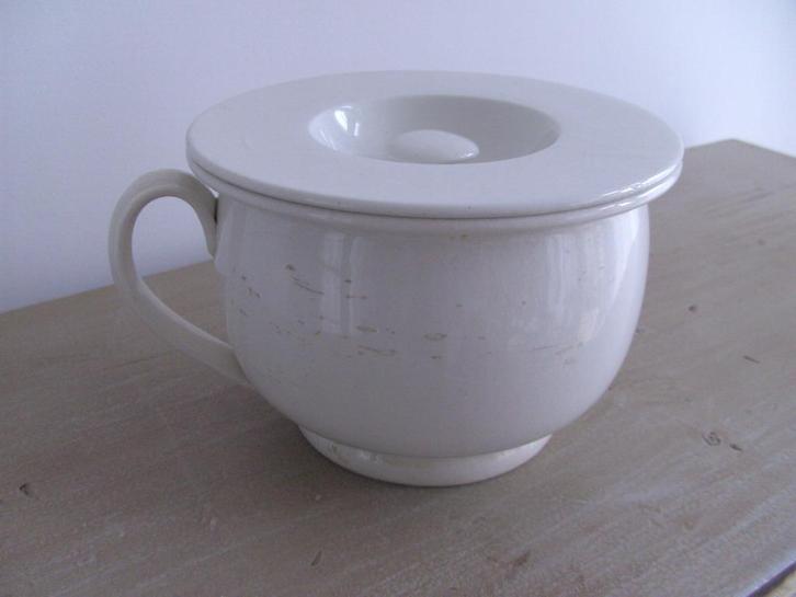 Po / Bedspiegel met deksel Petrus Regout en Co Maastricht, Antiek en Kunst, Antiek | Keramiek en Aardewerk, Ophalen of Verzenden