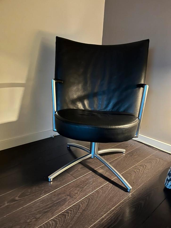 EJ70 Partner Chair Erik Jørgensen, Huis en Inrichting, Stoelen, Zo goed als nieuw, Eén, Leer, Zwart, Ophalen