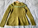 A-line Knit Wool Sweater with Lace Collar in Green Colour, Verzenden, Zo goed als nieuw, Maat 38/40 (M), Groen