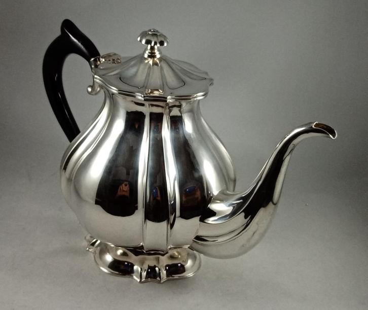 Zilveren Theepot Biedermeier, Antiek en Kunst, Antiek | Goud en Zilver, Zilver, Ophalen of Verzenden