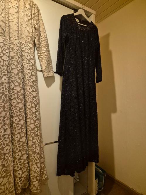 Zwarte avondjurk maat 44, Kleding | Dames, Gelegenheidskleding, Zo goed als nieuw, Galajurk, Maat 42/44 (L), Zwart, Ophalen of Verzenden