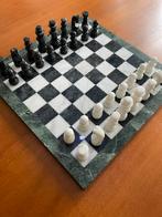 Marmer schaakbord + marmer schaakstukken, Hobby en Vrije tijd, Gezelschapsspellen | Bordspellen, Een of twee spelers, Ophalen of Verzenden