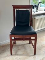 Schuitema decoforma eetkamerstoelen Helen in zwart leer, Ophalen of Verzenden, Zo goed als nieuw