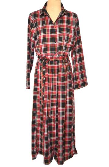 JS Millenium geruit jurkje, blouse jurk, maxijurk, Mt. M beschikbaar voor biedingen
