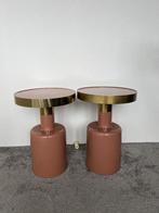 Bijzettafel Glam van Zuiver - metaal, Huis en Inrichting, Tafels | Bijzettafels, Minder dan 55 cm, Metaal of Aluminium, Rond, Zo goed als nieuw