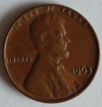 munt Amerika one cent 1963, foute munt druk, volgnr 110, Postzegels en Munten, Munten | Amerika, Ophalen of Verzenden, Noord-Amerika