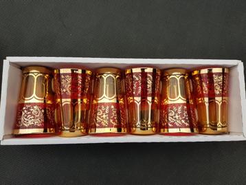 6 mooie Marokkaanse (drink) Thee glazen merk: Crown - NIEUW beschikbaar voor biedingen