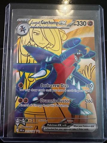 Pokemon Destined Rivals kaart Cynthia’s Garchomp 215/182 EX beschikbaar voor biedingen