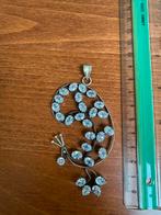 Hanger pauw zilver met bergkristal, Ophalen of Verzenden, Zilver