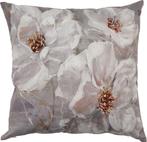 Kussenhoes-2-Stuks-Bloemen-45x45-cm-Beige-Groen-Sierkussen, Ophalen of Verzenden, Nieuw, Beige, Vierkant
