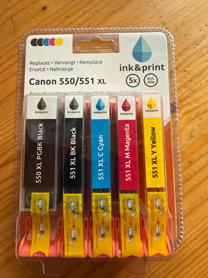 Canon 550/551 XL Inkt Cartridges - Nieuw, Computers en Software, Printerbenodigdheden, Nieuw, Cartridge, Ophalen of Verzenden