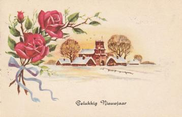 KERST ROOS KERK UIT 1956 ZEER MOOIE OUDE KAART KH734 beschikbaar voor biedingen