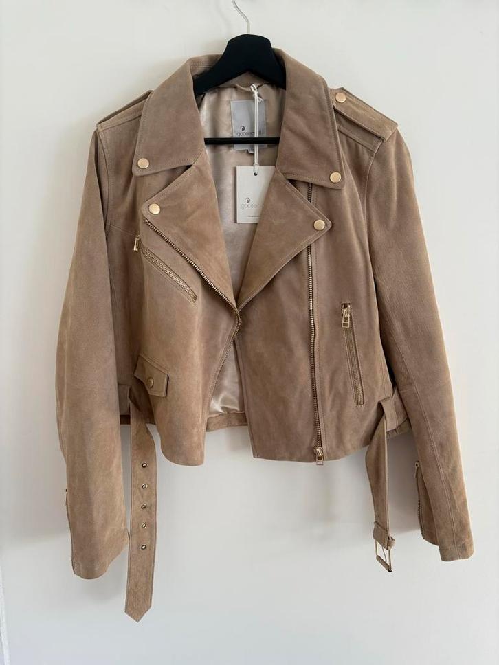 Nieuw! Goosecraft beige suede Bikerjack XXL (valt als XL), Kleding | Dames, Jassen | Winter, Nieuw, Maat 46/48 (XL) of groter