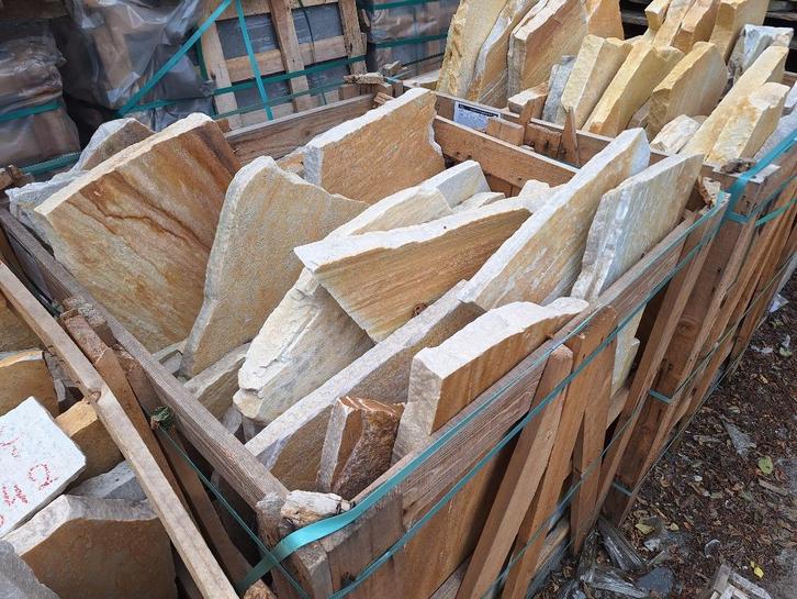 flagstones Brasil Yellow XXL grootformaat, Tuin en Terras, Tegels en Klinkers, Nieuw, Terrastegels, Natuursteen, Ophalen