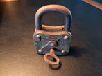 Antiek hangslot met sleutel van Abus, Ophalen of Verzenden