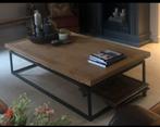 Unieke handgemaakte (oud)eiken salontafel, 50 tot 100 cm, 150 tot 200 cm, Industrieel-Landelijk, Rechthoekig