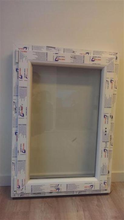 Kunststof draaikiep kozijn 70 x 100 wit RAL 9016, Doe-het-zelf en Verbouw, Kozijnen en Schuifpuien, Nieuw, Raamkozijn, Kunststof