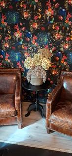 Twee ronde bijzettafels, Ophalen, Minder dan 55 cm, Gebruikt, Klassiek