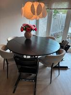 WOOOD Eettafel Rhonda 150cm zwart, Ophalen, Gebruikt, 100 tot 150 cm, Vijf personen of meer