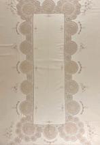 Antiek Frans tafelkleed met 12 servetten Richelieu handwerk, Ophalen of Verzenden