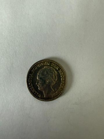 ½ Gulden 1929 – Koningin Wilhelmina – Zilveren Munt beschikbaar voor biedingen