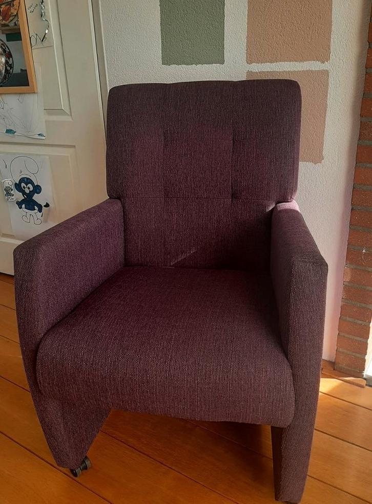 4 eetkamer fauteuils, Huis en Inrichting, Fauteuils, Zo goed als nieuw, 50 tot 75 cm, Minder dan 75 cm, Ophalen