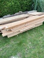 Houten balken met deels spijkers erin, Doe-het-zelf en Verbouw, Hout en Planken, Ophalen, Gebruikt, 25 tot 50 mm, Balk