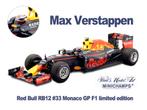 Max Verstappen Red Bull RB12 #33 gp monaco formule 1 2016, Ophalen of Verzenden, Nieuw, Overige typen, MiniChamps