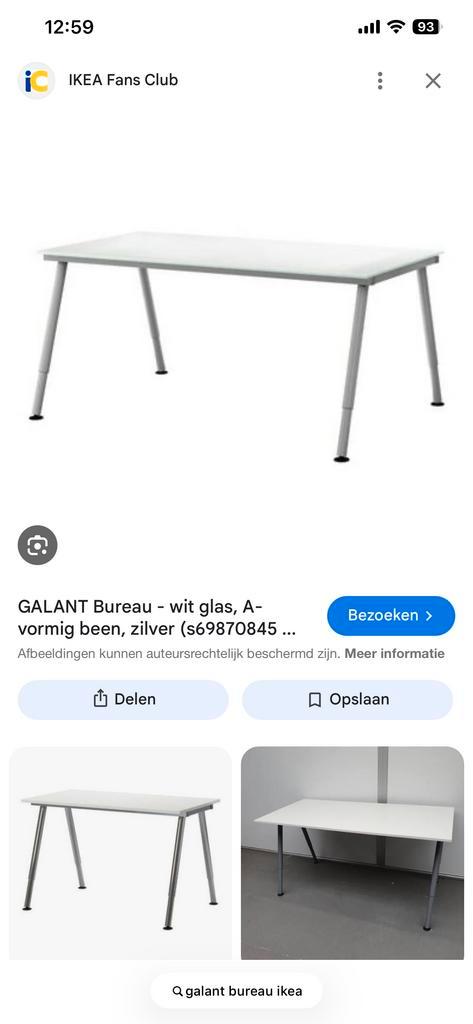 Galant bureau IKEA - groot en in goede staat, Huis en Inrichting, Bureaus, Zo goed als nieuw, Bureau, Ophalen