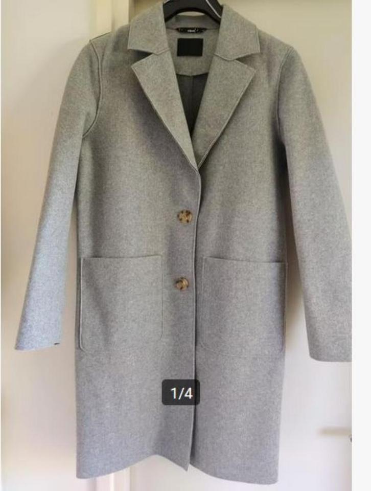 NIEUW!! Prachtige oversized lange jas VAN 89,95 VOOR 25 EURO, Kleding | Dames, Jassen | Winter, Nieuw, Maat 38/40 (M), Grijs, Verzenden