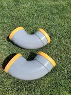 Nieuw: 2 PVC bochten, Doe-het-zelf en Verbouw, Bochten, Pvc, Ophalen of Verzenden, Zo goed als nieuw