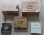2 Oude Sigarenkistjes + 3 Oude Sigarenblikjes., Verzamelen, Ophalen of Verzenden, Gebruikt, Tabaksdoos of Verpakking