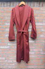 REAL VINTAGE 60's/70's bruingestreepte peignoir kamerjas M/L, Ophalen of Verzenden, Zo goed als nieuw, Maat 48/50 (M), Vintage