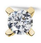 NIEUWE Stud OORBELLEN 18 karaat goud met 0,50 diamant H SI2, W, Nieuw, Ophalen of Verzenden, Met edelsteen